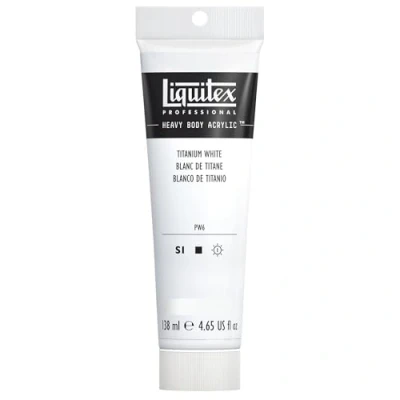Afbeelding van Liquitex Professionele acrylverf voor zware carrosserie, tube van 138 ml, titanium wit