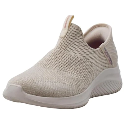 Afbeelding van Skechers Instappers, Dames, Maat: 36, Beige Textiel