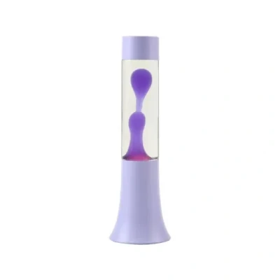 Afbeelding van I TOTAL® Kleine lavalamp, bubbeleffect, kleurrijke lavalamp (pastelpaars) 30 cm