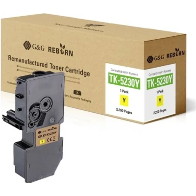 Afbeelding van G&amp;G Toner vervangt Kyocera TK 5230Y Compatibel Geel 2200 bladzijden Reborn remanufactured 21303