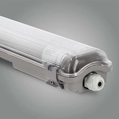 Afbeelding van led Universum Lamp voor vochtige ruimtes 60 cm IP65 met twee T8 buizen 18 W 2160 lumen daglicht wit 6500 K flikkervrij leesbaar kelder, L666