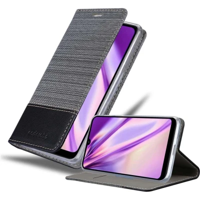 Afbeelding van Cadorabo Hoesje geschikt voor Xiaomi RedMi 7 in GRIJS ZWART Beschermhoes met magnetische sluiting, standfunctie en kaartvakje Book Case Cover Etui