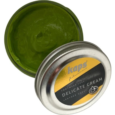 Afbeelding van Kaps Schoencreme schoensmeer verzorgt het leer en geeft glans (132) Grasgroen 50ml
