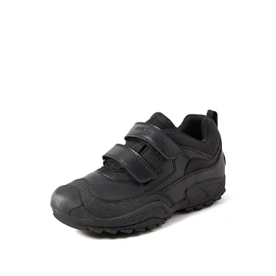 Afbeelding van Geox Savage Sneakers laag voor kinderen, Maat: 27, Black Leer