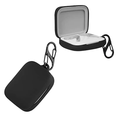 Afbeelding van kwmobile hoes geschikt voor OnePlus Buds Pro 2 Siliconen cover oordopjes in zwart