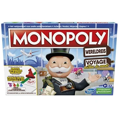 Afbeelding van Monopoly Wereldreis Belgische Editie Bordspel