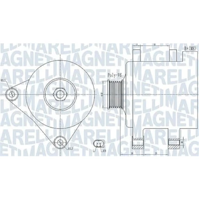 Afbeelding van Magneti Marelli Alternator/Dynamo 063732056010