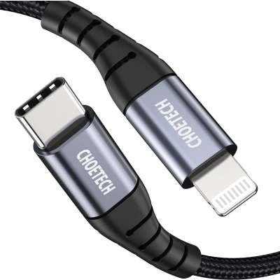 Afbeelding van Choetech MFi USB C to Lightning Cable Nylon Braided (2m)