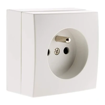 Image de BELVUE Bel&#039;Vue Prise 2P+T 16A saillie Blanc