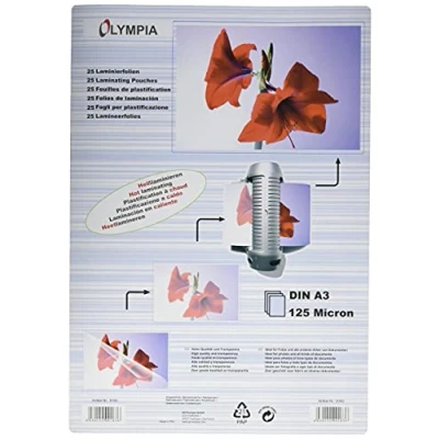Afbeelding van 1x25 Olympia Lamineerfolie DIN A3 125 micron
