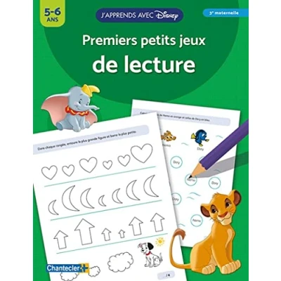 Afbeelding van J&#039;apprends avec Disney Premiers petits jeux de lecture (5 6 ans)