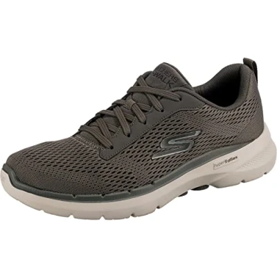 Afbeelding van Skechers Go Walk 6 Avalo Sneakers voor heren, taupe, textiel, synthetisch