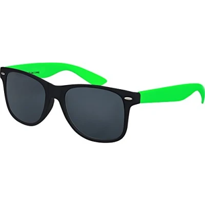 Afbeelding van Nerd zonnebril UV400 CAT 3 CE rubber retro stijl uniseks vintage bril met veerscharnier voor vrouwen mannen (verschillend)