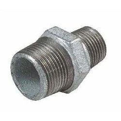 Afbeelding van IJzeren gegalvaniseerde draadfitting dubbel nippel verlopend 1 x