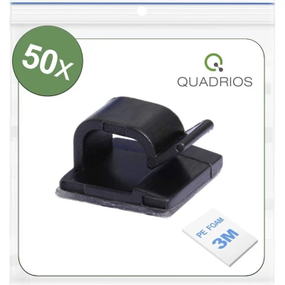 Afbeelding van Quadrios 25CA476 Kabelclip Zelfklevend Bundel Ø (bereik) 1 tot 7 mm Zwart 50 stuk(s)
