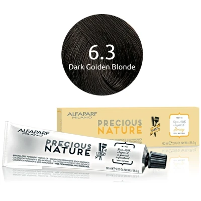 Afbeelding van Alfaparf Precious Nature Ammonia Free Permanent Hair Color 6.3 60 ml