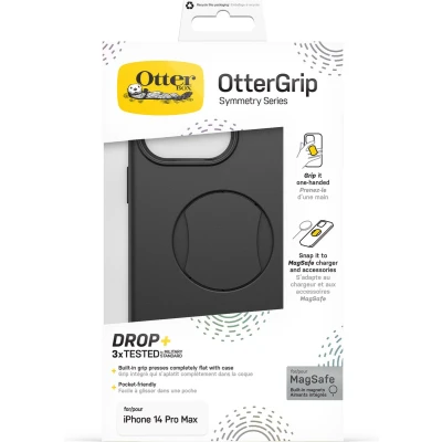 Afbeelding van Otterbox OtterGrip Symmetry Cover Apple iPhone 14 Pro Max Zwart MagSafe compatible, Stootbestendig