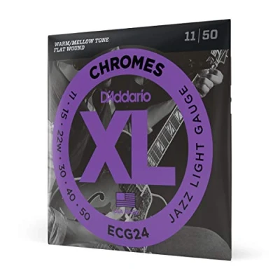 Afbeelding van D&#039;Addario ECG24 Flat Wound Chromes Snaren voor Elektrische Jazz Gitaar (11 50)