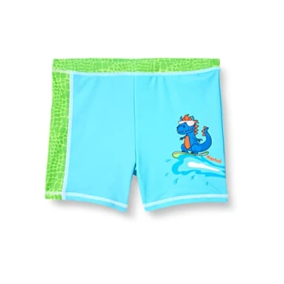 Afbeelding van Playshoes Zwembroekje Dino Jongens Polyester Blauw Maat 110/116