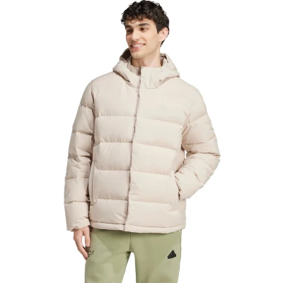 Afbeelding van adidas Sportswear Helionic Hooded DOWN Gewatteerde jas, Heren, Maat: XS, Beige