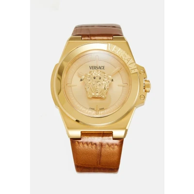 Afbeelding van Versace Watches HERA Horloge brown/goldcoloured, Dames, Maat: One Size, Brown/gold coloured