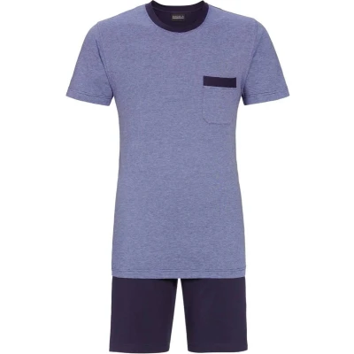 Afbeelding van Ringella shortama heren katoen blauw