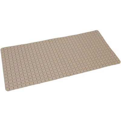 Afbeelding van MSV Douche/bad anti slip mat badkamer rubber beige 76 x 36 cm met zuignappen