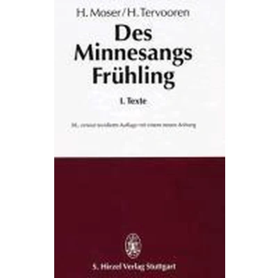 Afbeelding van Des Minnesangs Frühling I. Texte