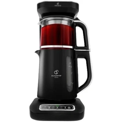 Afbeelding van Karaca Caysever Robotea pro Chrome kleur theemachine 4 in 1 sprekende automatische theemaker ,waterkoker en filterkoffiezetapparaat, 2500 W, chroom, theemaker, Turkse theepot, traditionele thee