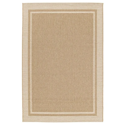 Afbeelding van Buitenkleed Ruiten Corde Cadre Naturel/wit 200x290 Cm