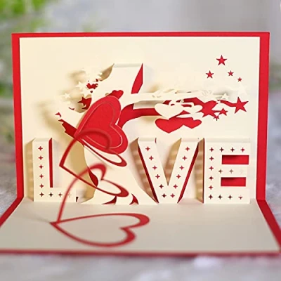 Afbeelding van KUNSTIFY 3D pop upkaart, love