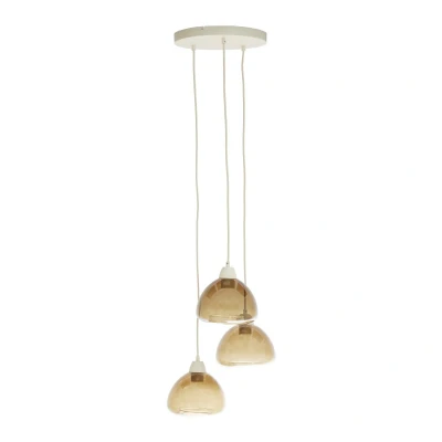Afbeelding van Light&amp;living Hanglamp 3L Ø30x14 cm BISHO glas bruin+zand