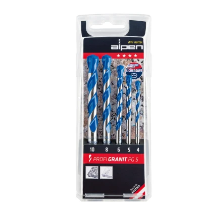 Afbeelding van Alpen 25700005100 Granietboorset 5 delig 4 mm, 6 8 10 mm Cilinderschacht 1 set(s)
