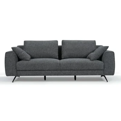Afbeelding van 3 Zits Bank Grijs Stof &amp; Metaal 217x92x84 cm Detroit Giga Meubel