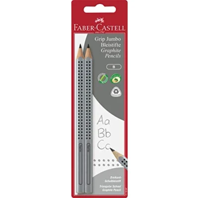 Afbeelding van Faber Castell 111997 Jumbo Grip Grafietpotloden, B, 2 stuks