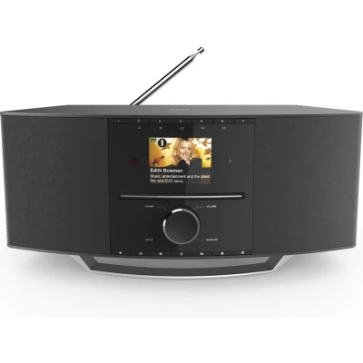 Afbeelding van Hama Digitale radio DAB+ DAB/DAB+/FM/CD/MP3/AUX/USB A Draagbare Bluetooth (RX) 40W LED Display en Alarmfunctie Auto Dimmer Zwart