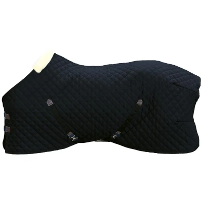 Afbeelding van Kentucky Horsewear Staldeken 600D 165 cm / 7&#039;3 Vegan konijnenvacht Zwart