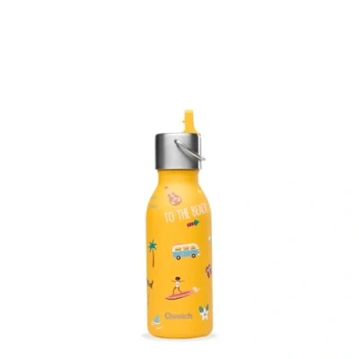 Afbeelding van QWETCH Thermosfles voor kinderen, 350 ml Kids Honolulu Curry Pipetdop Roestvrijstalen drinkfles 24 uur koud en 12 warm Waterdicht BPA vrij Dagelijkse school, sport
