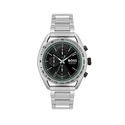 Afbeelding van BOSS Center Court Chronograaf Silver black, Heren, Maat: One Size, black