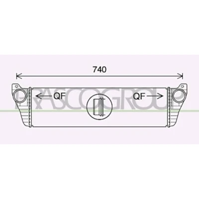Afbeelding van PRASCO ME910N001 Intercooler met snelkoppelingen MERCEDES BENZ: Viano, Vito Mixto