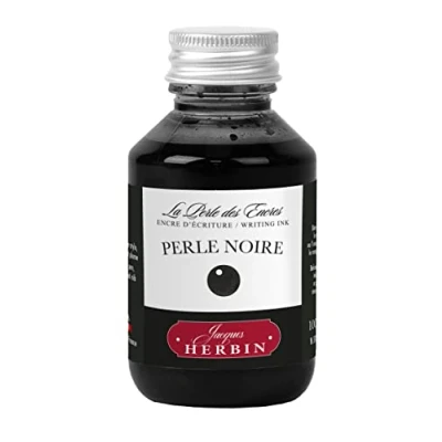 Afbeelding van Jacques Herbin 17009T inktfles om te schrijven, 100 ml, vulpennen, rollerbalpen, zwarte parel