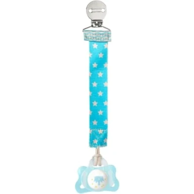 Afbeelding van Chicco Fopspeenketting Jongens 14,6 Cm Polyester Lichtblauw