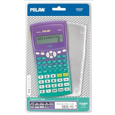 Afbeelding van Wetenschappelijke rekenmachine Milan M240 Sunset Turkoois Lila 16,7 x 8,4 1,9 cm