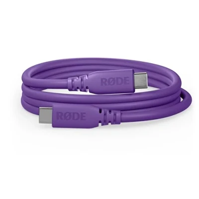 Afbeelding van RØDE SC27 USB C naar SuperSpeed kabel voor snelle gegevensoverdracht tot 5 Gbps en 60 W voeding (2 m, paars)