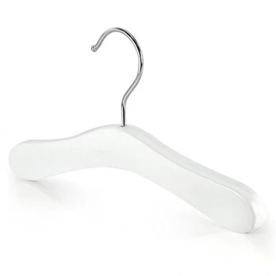 Afbeelding van Hangerworld Set van 12 witte houten kleerhangers voor baby&#039;s, 25 cm