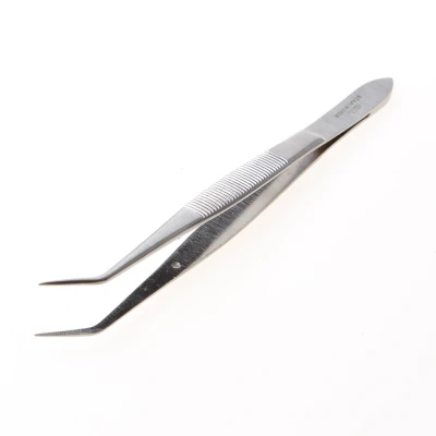 Afbeelding van Adola Pincet spits gebogen RVS grijs 15cm 5436