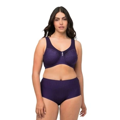 Image de Ulla Popken Entlastungs bh, Cup C g Femme Soutien gorge, Bleu Lilas, 115E