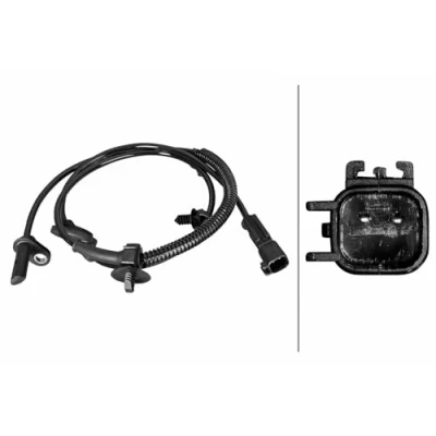 Afbeelding van HELLA 6PU 358 219 201 ABS Sensor Met verbindingsstuk Geluidsensor 2 1085