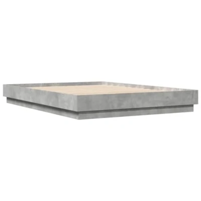 Afbeelding van vidaXL Bedframe met LED verlichting betongrijs 160x200 cm