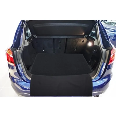 Afbeelding van tuning art 2907 Kofferbakmat van fluweel voor BMW 2e Gran Tourer F46 2015 07/2022, 2 delig, met bumperbescherming